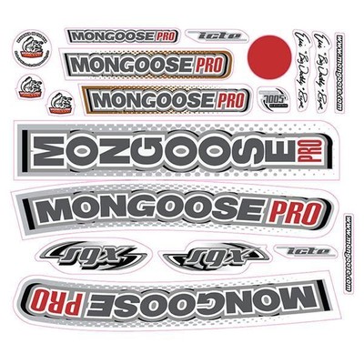 Mongoose - 2000 PRO SGX - Orange frame - Decal set - old school bmx