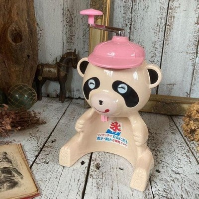 Vintage 1980s Takahashi Light Ind. Panda Ice Shaver Retro Japan