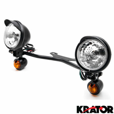 ライトレールバー New Black Motorcycle Driving Passing Spotlight Light Bar
