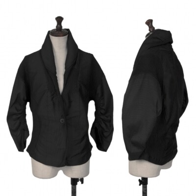 ジャケット・アウター 17aw ISSEY MIYAKE 3D STEAM STRETCH COAT ISSEY MIYAKE 3D Steam Stretch Pleats Switching Jacket Size 2