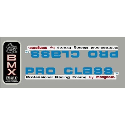 Mongoose - 1982-83 Pro Class Decal set - Old school bmx
