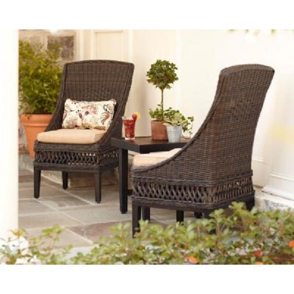 Hampton Bay Woodbury Quarry Red Patio Ottoman Slipcover 2 Pack