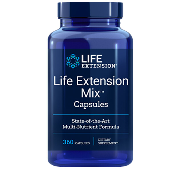 Капсулы Life Extension Mix 360Caps Мультивитаминный витамин E / аминокислота / лютеолин