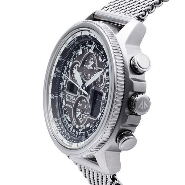 Pre-owned Citizen Eco Drive Promaster Navihawk A-t Radio Controlled Watch Jy8030-83e