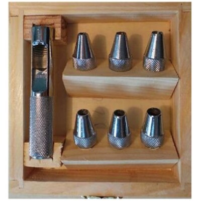 BGS Locheisensatz 7-Teilig Locheisen Satz in Kassette Lochstanzer Lochpfeifen