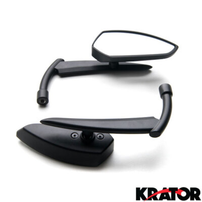 Black Grim Reaper Universal Custom Motorcycle Cruiser Mirrors - Free Adapters