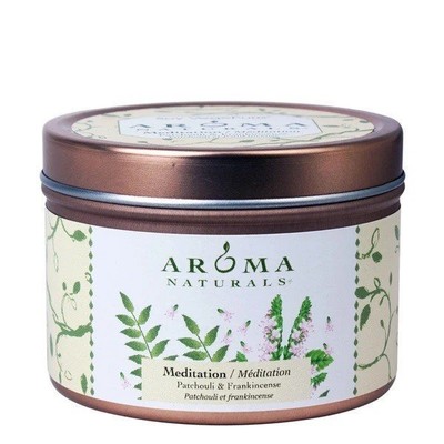 Aroma Naturals Travel Tins Свеча Медитация Белая 1 Контейнер