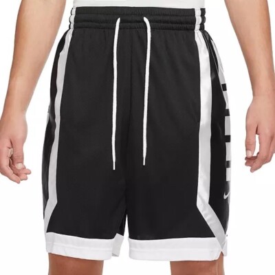 Nike Elite Dri-Fit Shorts Mens Medium Basketball Training Gym Black White New