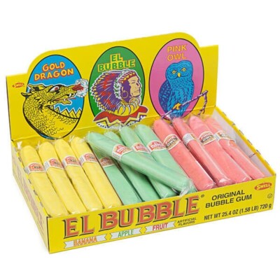 Bubble Gum Cigars - El Bubble - 36ct - Banana Apple Fruit - FREE SHIPPING