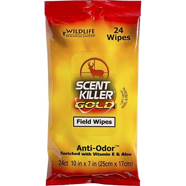 Scent Killer Gold Field Wipes, 24 Count FREE SHIPPING
