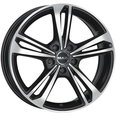 ALLOY WHEEL MAK EMBLEMA FOR VOLKSWAGEN SCIROCCO 2008-2017 8X18 5X112 BLACK 6TE