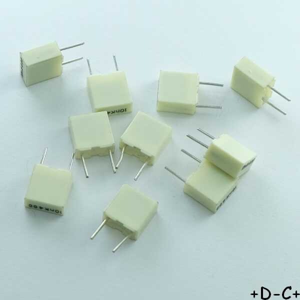 Condensateur Film 10nf 100vdc 7.2x6.5x2.5mm Pas5 5% Pet Kemet R82 (Lot De 10)