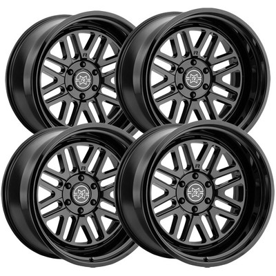 (Set of 4) Method Race Wheels MR804 22x12 6x135 -40mm Gloss Black Wheels Rims