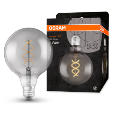 OSRAM 1906 LED E27 25W VINTAGE SPIRAL FILAMENT GLASS ES BULB GLOBE
