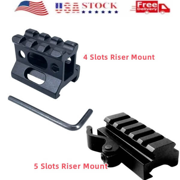 1" High Profile Tatical Picatinny Riser Mount/5 Slots Quick 