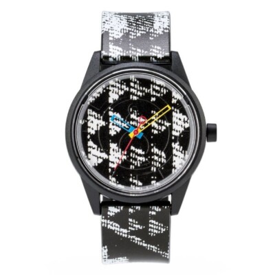 Q&Q Smile Solar Eco Friendly Watch Black White 5 Bar Water Resistant NEW