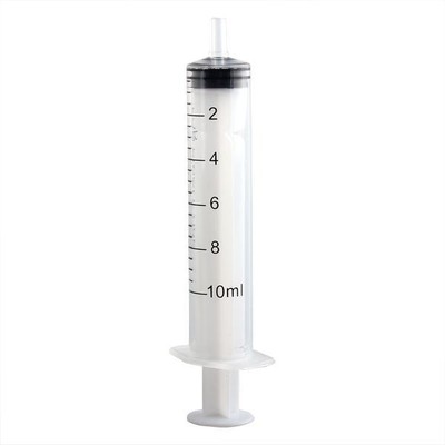 10 Syringe Luer Slip Tip 10mL Liquid Clear Plastic Sterile Medical/Animal Feeder