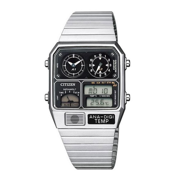 Pre-owned Citizen Jg2101-78e Analog Digital Temp Watch Facsimile Edition