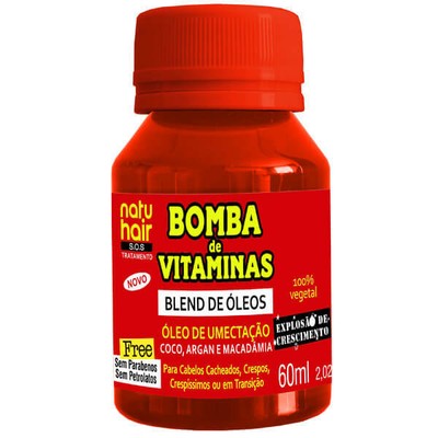 Natural Brazilian Hair Blend of Vitamin with Argan, Coconut and Macadamia 60ml