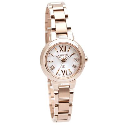 Pre-owned Citizen Xc Eco-drive Es9435-51a White Solor Radio Women's Watch In Box