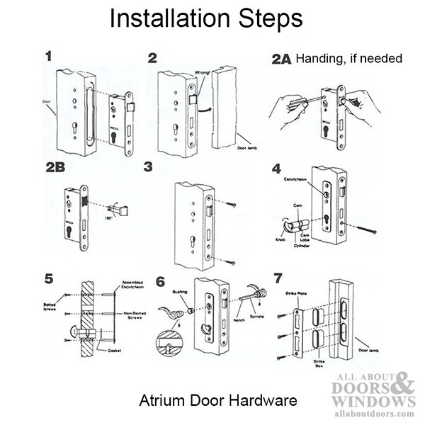Atrium Mortise Lock With Thumb Turn Polished Chrome Atrium Door Lever