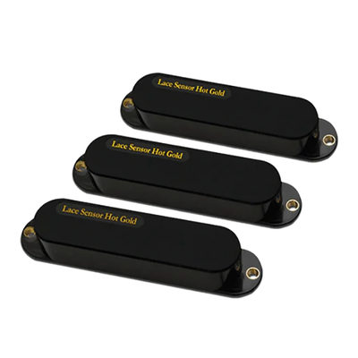 Lace Sensor Hot Gold 3-Pack Single-Coil Guitar Pickup Set, Hot Bridge, Black
