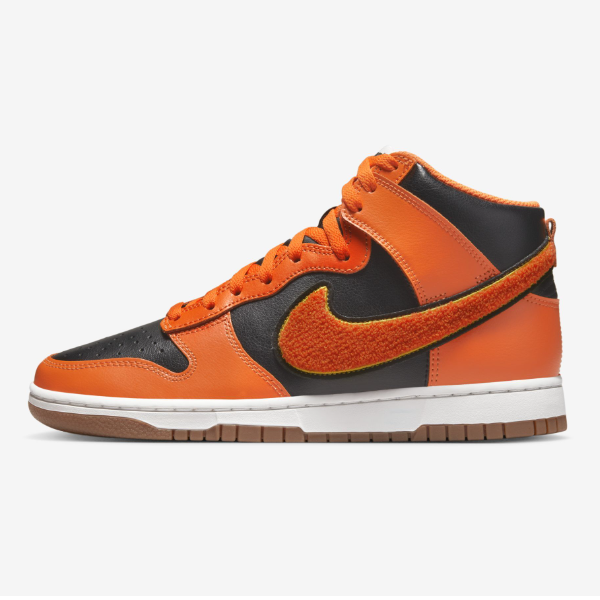 

Обувь Nike Dunk High Retro Chenille Swoosh (DR8805-002), цвет «Safety Orange», Safety orange, Nike Dunk High Retro