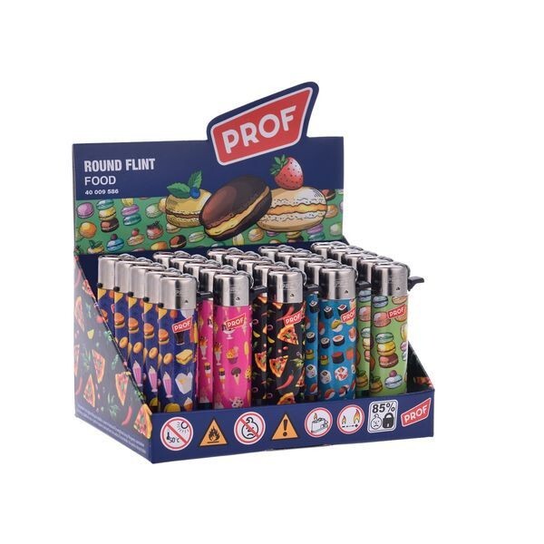 Set 25 Pz Accendini Prof Round Flint Food dfh