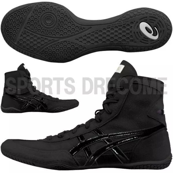 Pre-owned Asics Wrestling Shoes 1083a001 Black/black Ex-eo(twr900) Successor [us4.5-13.5] In Black,black