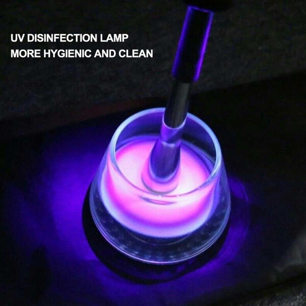 High Speed Automatic Electric Makeup Brush Cleaner with Disinfectant Lamp