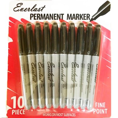 50 piece permanent marker fine point Black Marker