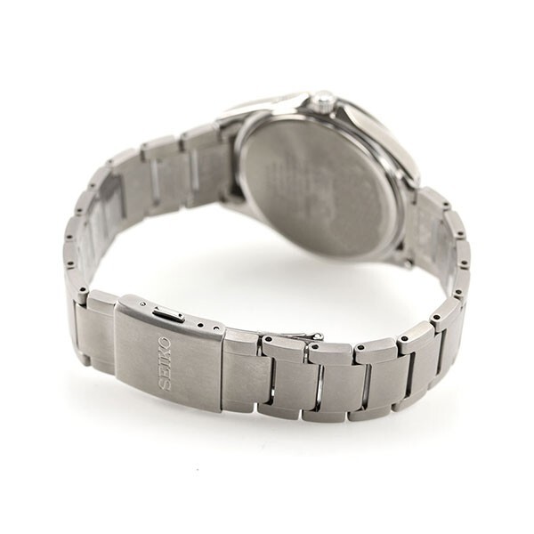 Pre-owned Seiko Selection Sbtm291 Titanium Solar Atomic Radio Men Watch Black Silver Gift