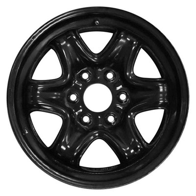 For Chevy Traverse 10-17 Steel Factory Wheel 6 I-Spoke Black 17x7.5 Steel