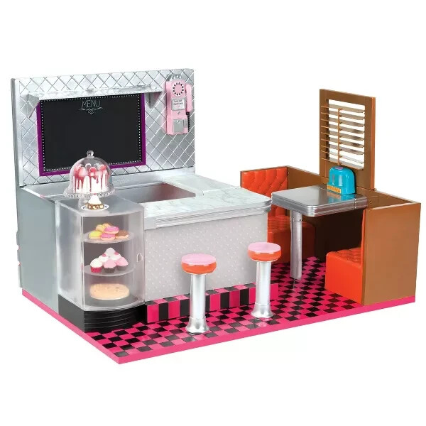 OUR GENERATION BITE TO EAT RETRO DINER COMPLETE SET FOR 18" DOLLS