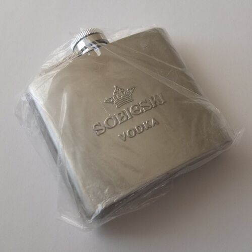 SOBIESKI Vodka 5 ounce pocket flask—aluminum and stainless steel—my last one—new