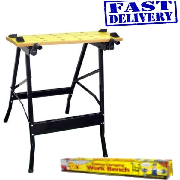 FOLDABLE WORKBENCH PORTABLE WOOD BENCH WORK CLAMPING FOLDING WORKBRNCH