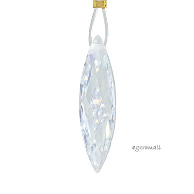 2 Cubic Zirconia Marquise Earring Pendant Beads 5x20mm Clear / White #96164