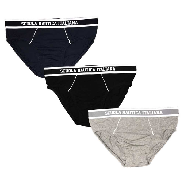 Set 6 Pezzi Slip Uomo Mutande Tinta Unita Scuola Nautica Italiana Taglia 5 L 1