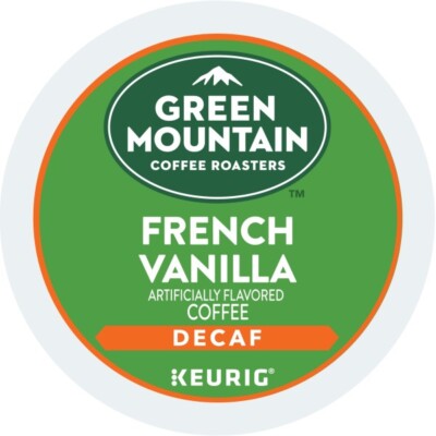 Green Mountain Coffee French Vanilla Decaf, Keurig K-Cup Pod, Light Roast, 96ct