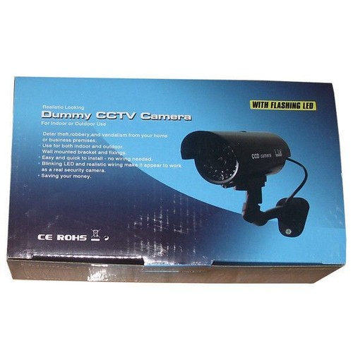 4 x Dummy Security Camera Fake LEDs Flashing Light Home Surveillance Waterproof