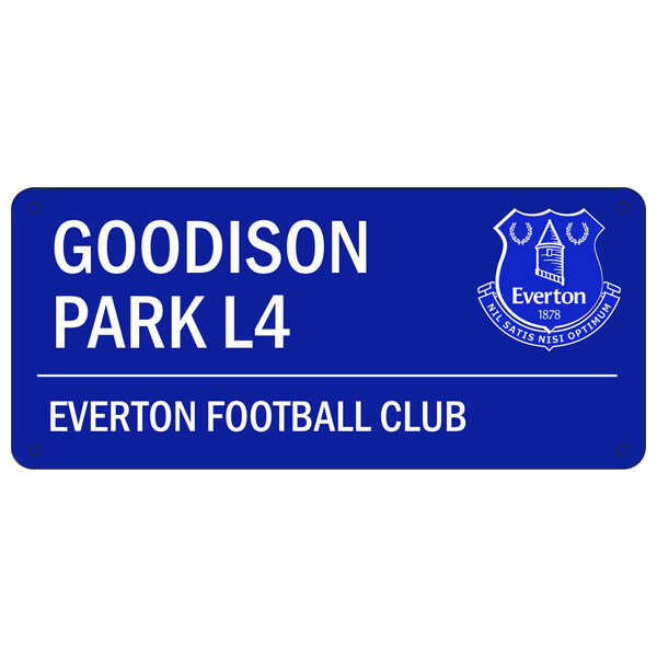 OFFICIAL EVERTON FC BLUE METAL STREET SIGN  Everton