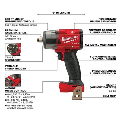 Milwaukee Tool 3697-27 M18 Fuel 7-Tool Combo Kit