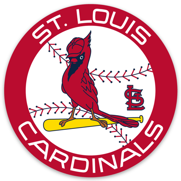 Saint Louis Cardinals Classic Logo Type w/ cardinal Round Die-Cut MAGNET