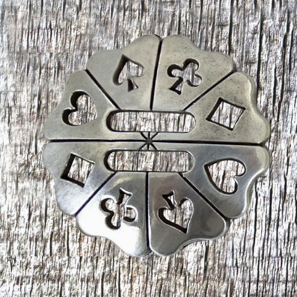 Western Card Suits Slotted Concho  CON989-D