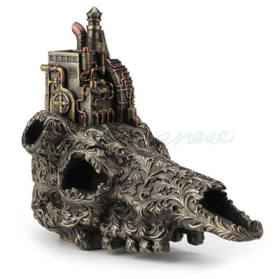 Steampunk Machinarium On Top of Decorated Skull #77280A4
