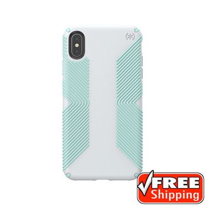 NEW Speck Apple iPhone XS Max Presidio Grip Case Dolphin Gray/Aloe Green