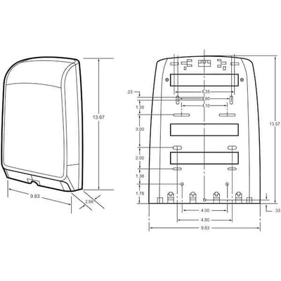 Kimberly-Clark Professional 34830 Slimfold Towel Dispenser, White, 9.83" X