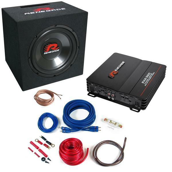 Subwoofer Box inkl. Verstärker Kabelset Auto KFZ Bass Paket Hifi Anlage Komplett