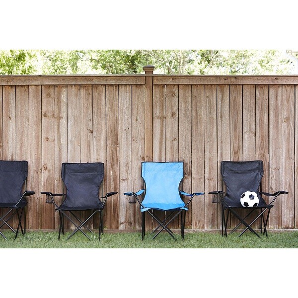 Camping Picnic Chair Black Steel Frame Folding Beach Camp Outdoor Portable Seat