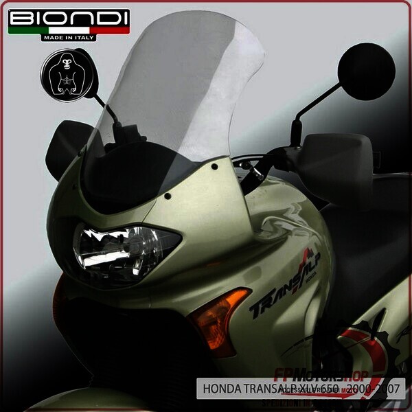 CUPOLINO PARABREZZA MOTO PER HONDA TRANSALP 650 BIONDI 8010251 00>2007